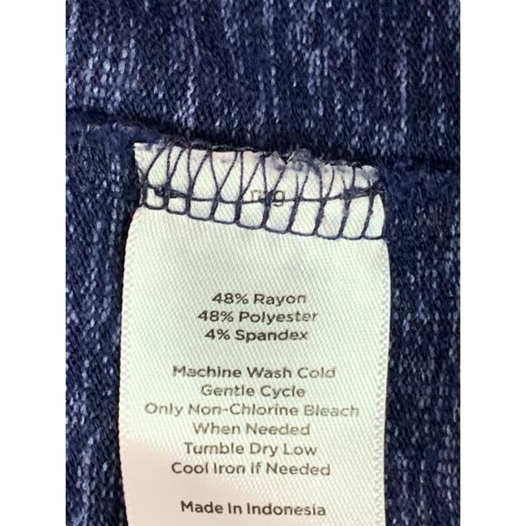 XL T by Talbots Womens Navy Blue Casual Marled Knit Sweater - Picture 5 of 7